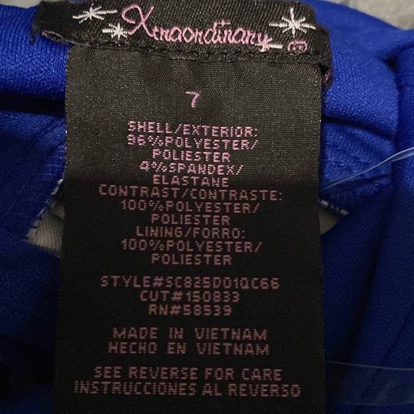 Girl’s Blue Floral Dress - Picture 5 of 5